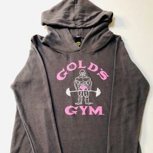 Vintage Women's Gold's Gym Hooded Knit Sweatshirt